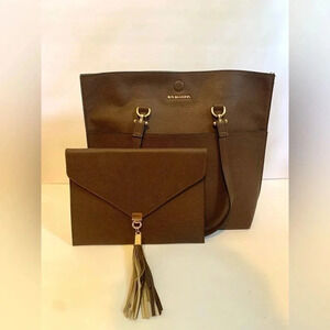 Big Buddha Brown Tote Bag and Clutch